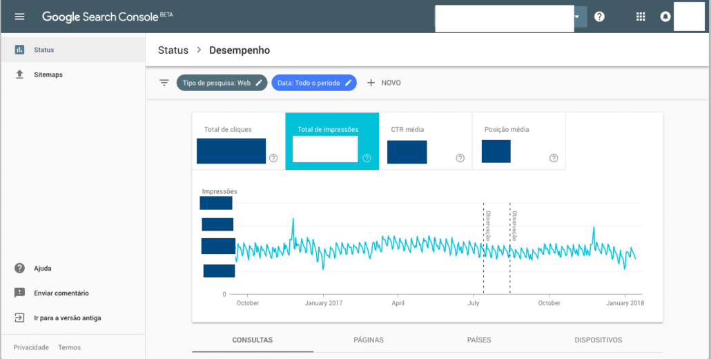Novo Search Console do Google novosearchconsoleeditado2 1030x520 1