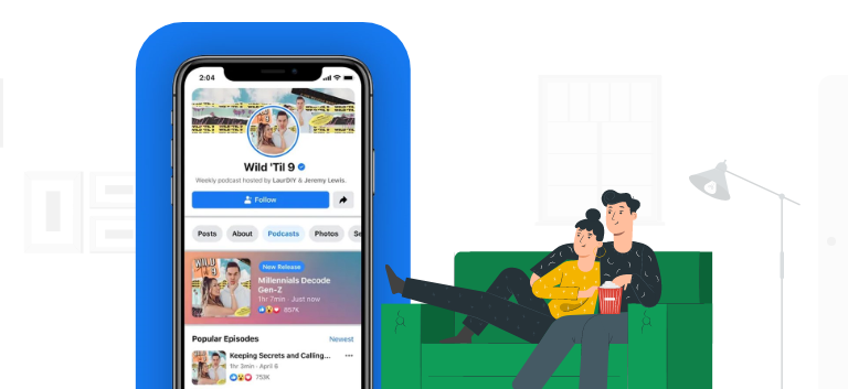 O último lançamento do Facebook são os podcasts